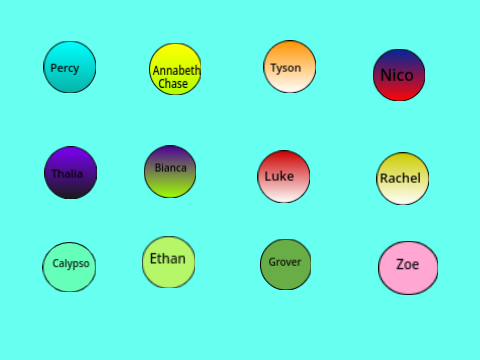 Percy Jackson Character songs