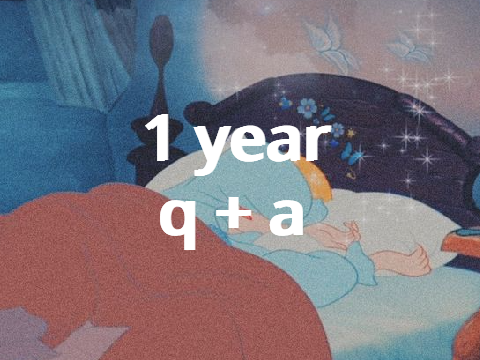 1 year! q + a