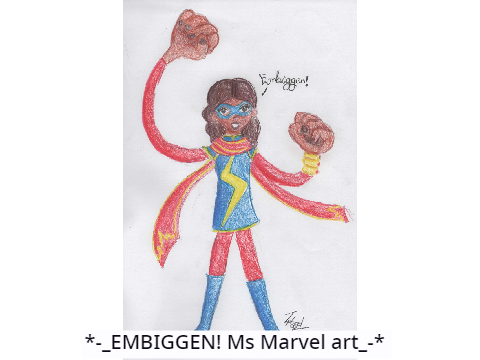 *-_EMBIGGEN! Ms Marvel (Kamala Khan) art for Marvel Art Collab_-*