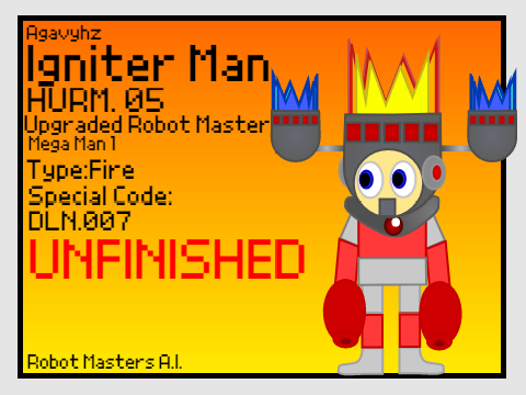 MMPlus Chap1 (Bosses A.I) Igniter Man - HURM. 05 - Robot Masters A.I.
