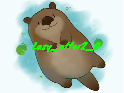 Make a profile picture for @Lazy_otter2_0!