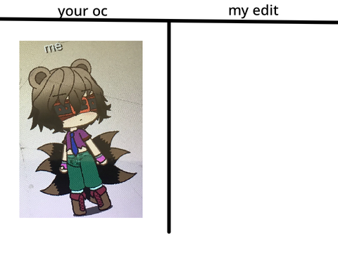 your oc, my edit remix