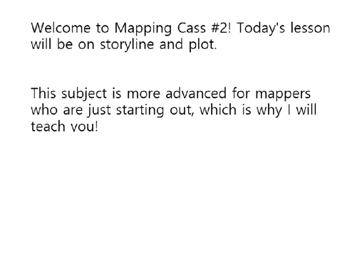 Mapping Class #2 - Plot/Storyline