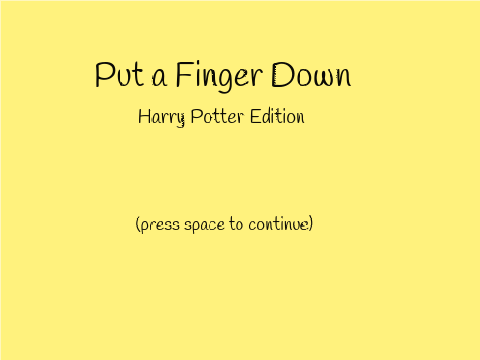 Put a Finger Down