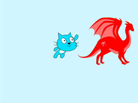 cat and dragon