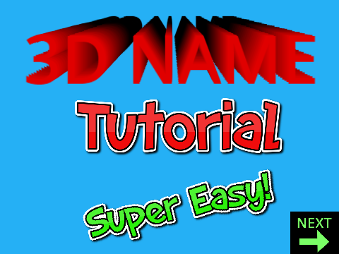 3D Name Tutorial - Super Easy!