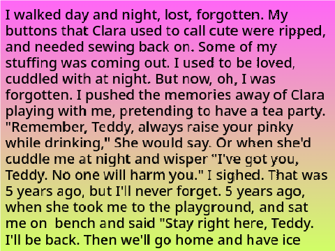 Lost, Alone, and Forgotten Writing Contest Entry
