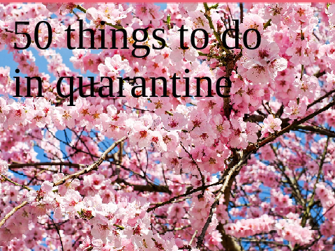 50 things to do in quarantine <3