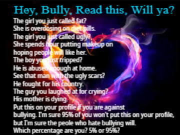 STOP BULLYING!!! Which are you 95% or 5%? remix