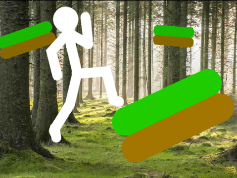 Stickman Platformer - Chapter 1 - The Forest- Scrolling, Mobile friendly