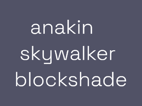 Anakin Skywalker blockshade