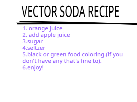 Vector soda recipe MUSIC EDITION