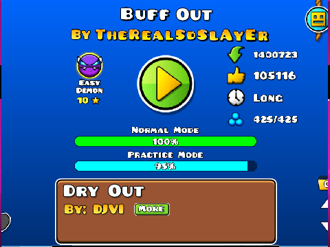 Geometry Dash Buff Out by SDslayer100
