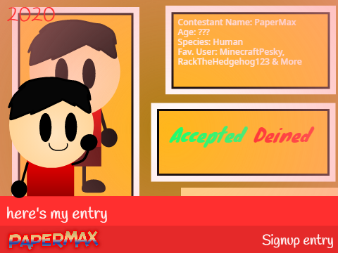 here's my entry
