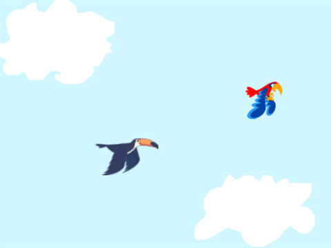 bird  chase coin collect
