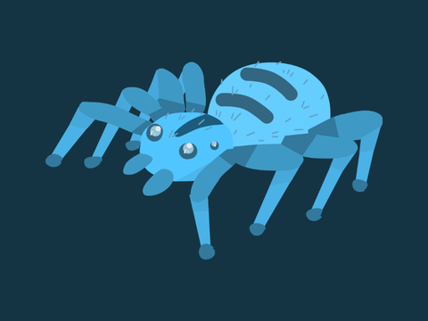 Blue spider