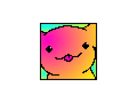 Pink n' orange Licky cat pfp