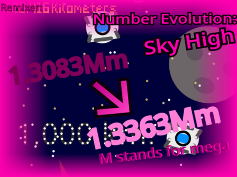Number Evolution: Sky High { ~1.3083Mm → 1.3884Mm } remix*6