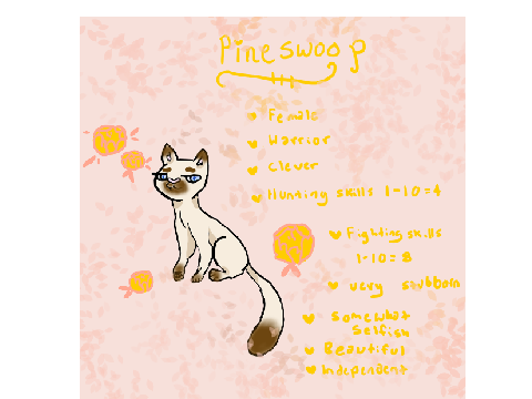 Pineswoop: warrior OC, BearClan