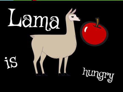 Llama is hungry!