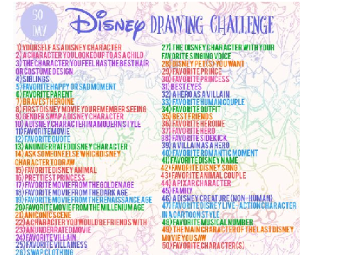 50-Day Disney Drawing Challenge