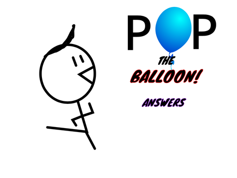 Pop the balloon! (answers)
