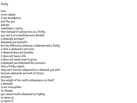 firefly (a sample of poetry)