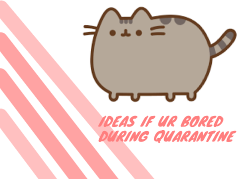 Ideas if ur bored during quarantine. :3