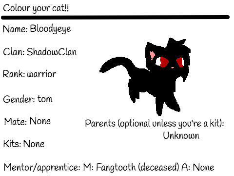 The Three Clans Sign - Up: Bloodyeye