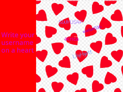 Write your username on a heart remix