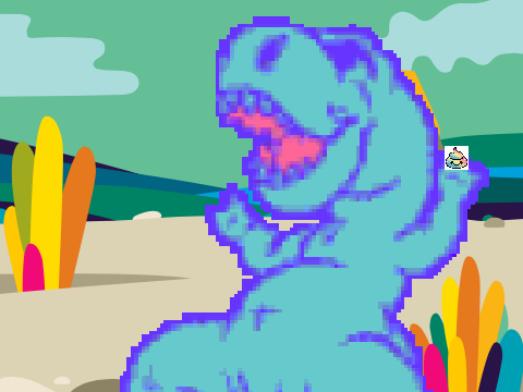dinosaur eats poo