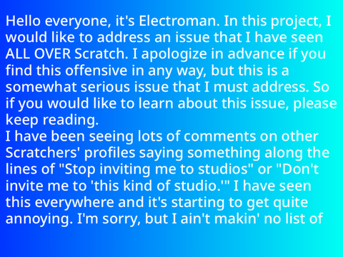 Rant About Studio Invitations