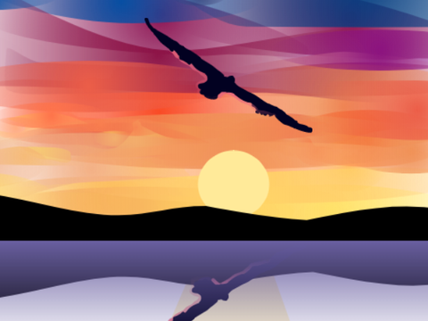 Bird Sunset Parallax