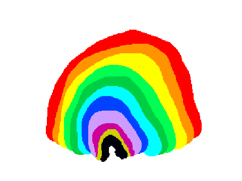 3D colour changing rainbow