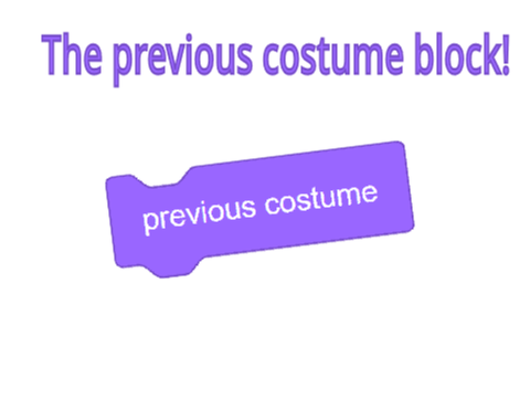 Previous Costume block