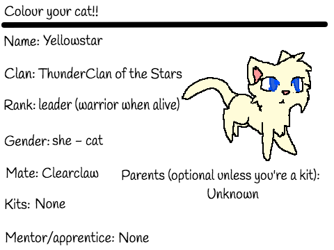 The Three Clans Sign - Up: Yellowstar