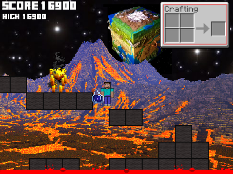 Minecraft Platformer 3 ✪✪✪✪✪ Games with Earth Air Fire Ice Music animations
