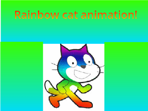 Rainbow cat animation