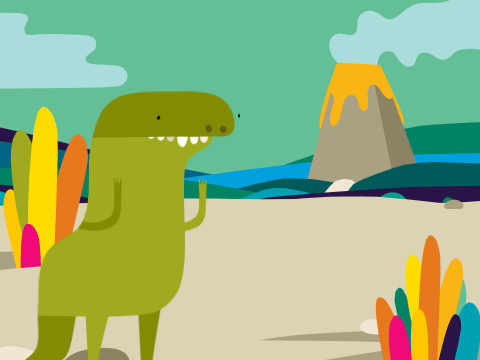 Trex eats pterodactyl