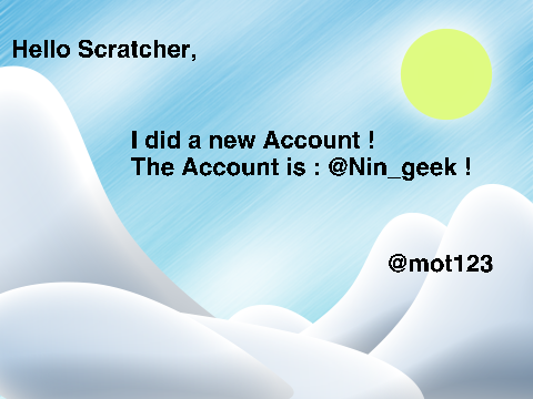 New Scratch-Account !