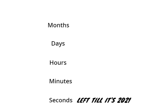 2021 countdown.