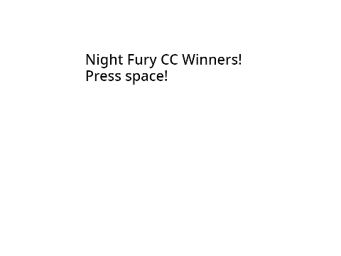 Night Fury CC Winners!