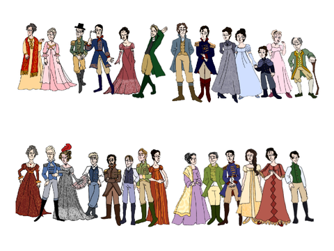 war and peace characters(fanart)