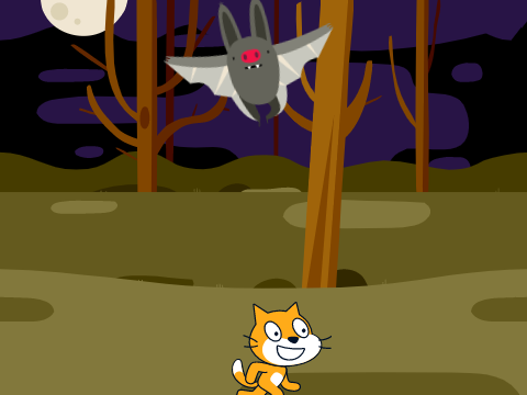 chat et la chauve-souris