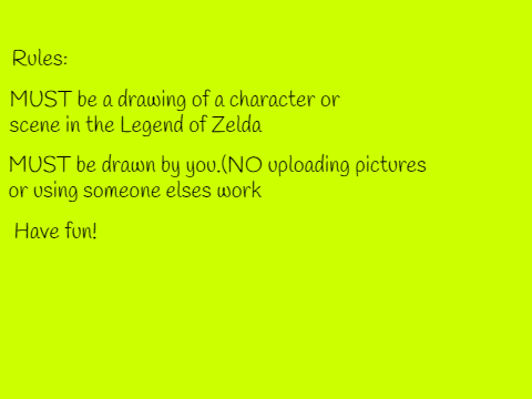 Legend of Zelda Drawing Contest (CLOSED)