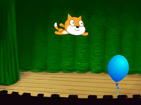le chat et le ballon de baudruche