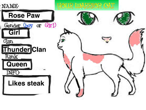  ~Make your own Warrior Cat~  !CONTEST!  @unicornk entry