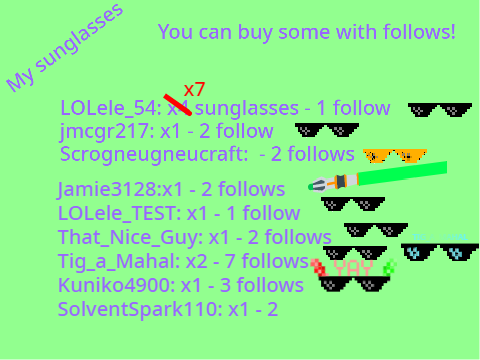 the creeper's sunglasses