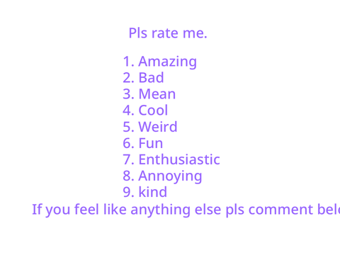 what do you think of me