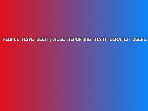 Scratch Team please fix the report system